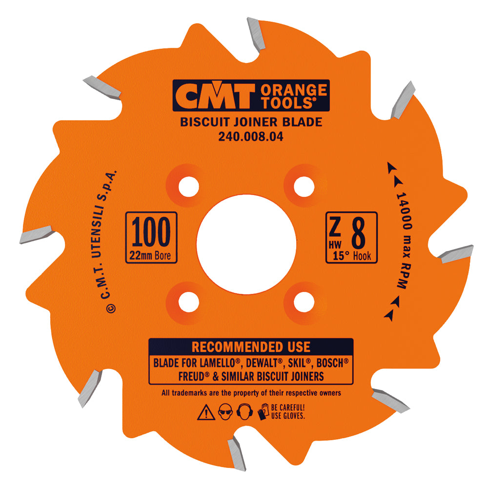 CMT 240.008.04 - Lama circolare per incastri D=100mm Z=6 - CSC Utensili
