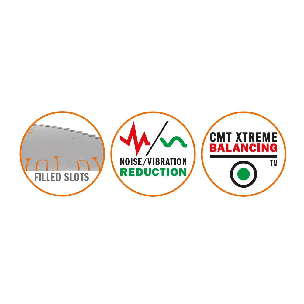 CMT 281.672.12M - Lama a dente trapezoidale cromate e silenziate, serie industriale - CSC Utensili
