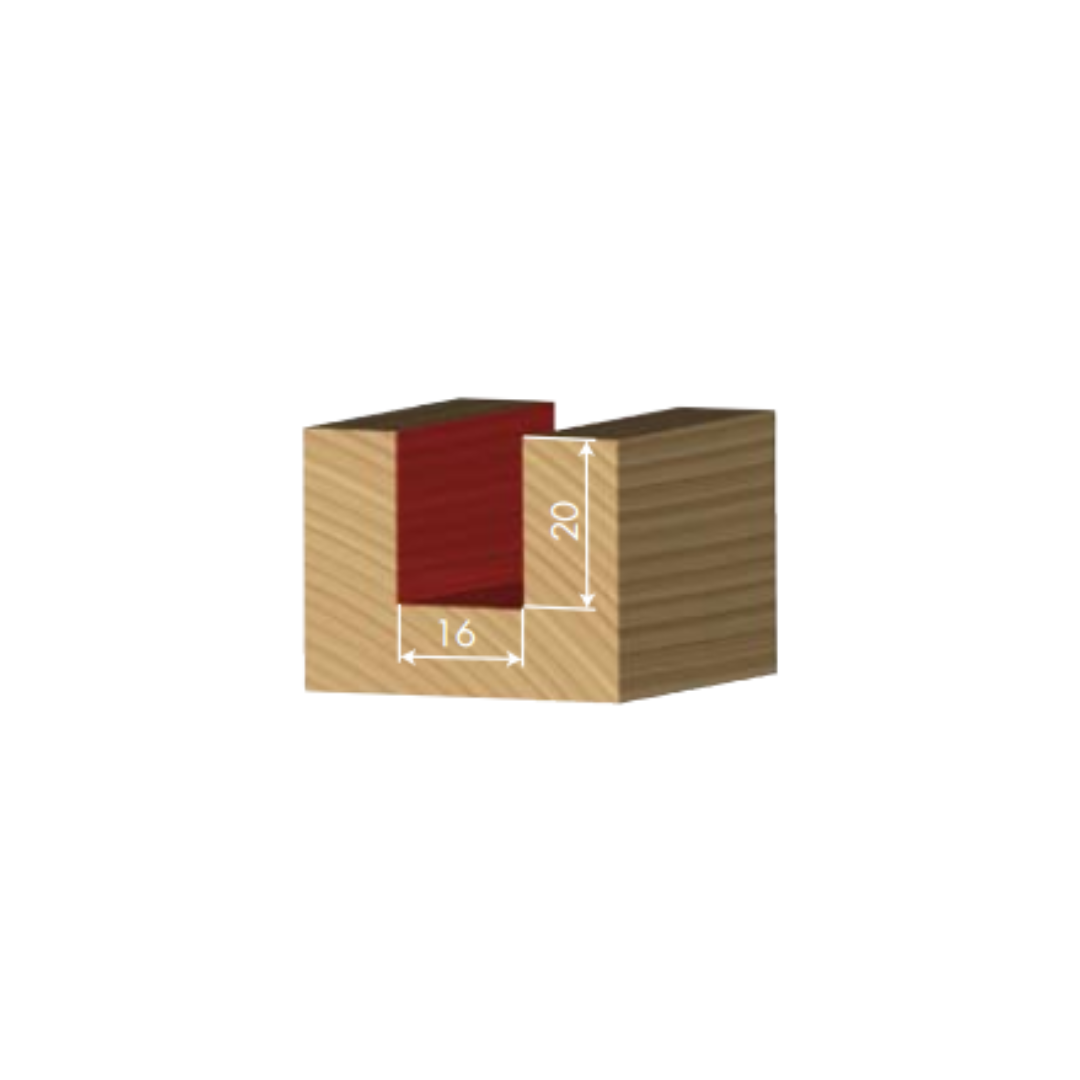 FLAI cod. PA001 160 200 - Fresa a taglienti dritti per canali D=16mm S=6mm - CSC Utensili