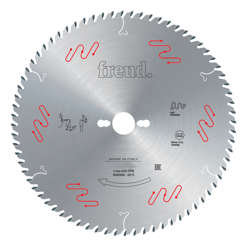 FREUD LU2B2400 - Lama circolare per taglio traverso vena D=350mm Z=84 - CSC Utensili