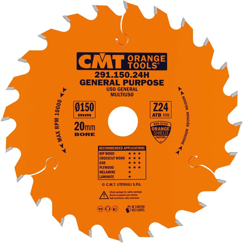 CMT 291.150.24H - Lama circolare per taglio traverso vena D=150mm Z=24 - CSC Utensili
