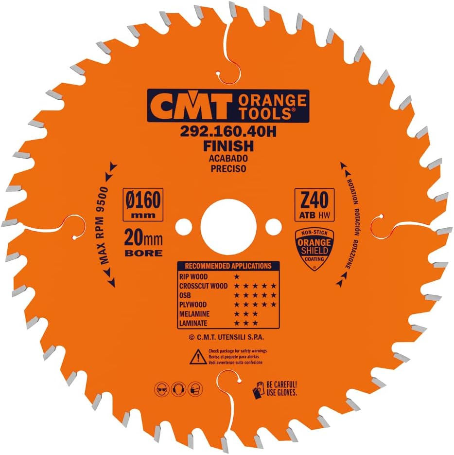 CMT 292.160.40H - Lama circolare per taglio di precisione D=160mm Z=40 - CSC Utensili