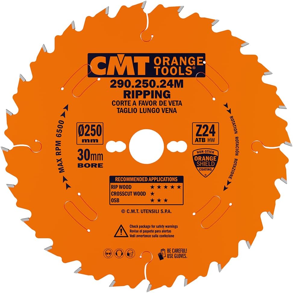 CMT 290.250.24M - Lama circolare per taglio lungo vena D=250mm Z=24 - CSC Utensili