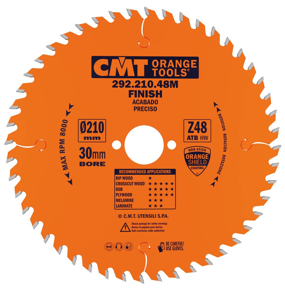 CMT 292.210.48M - Lama circolare per taglio di precisione D=210mm Z=48 - CSC Utensili