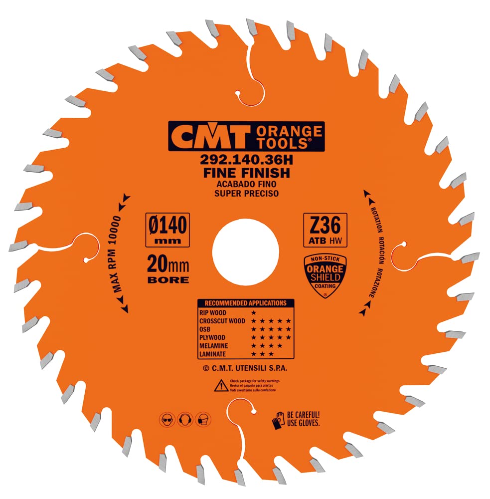 CMT 292.140.36H - Lama circolare per taglio di precisione D=140mm Z=36 - CSC Utensili