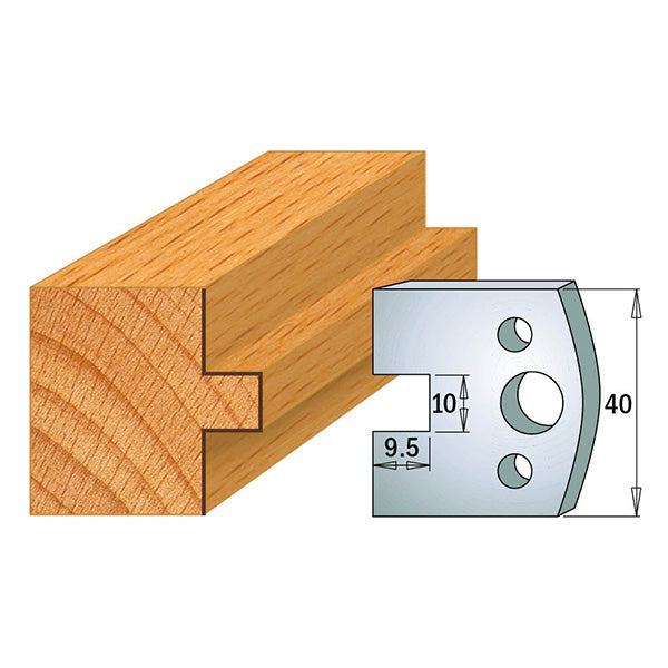 CMT 690.092 / 691.092 - Coppia di Coltelli sagomati e Limitatori di sicurezza , altezza l=40mm