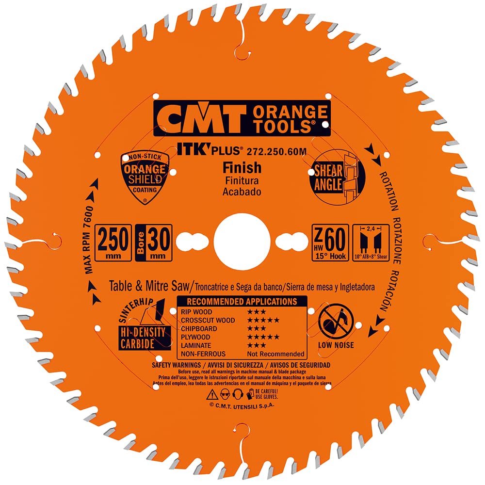 CMT 272.250.60M - Lama sega Circolare Itk-Plus a spessore sottile D=250mm Z=60 - CSC Utensili