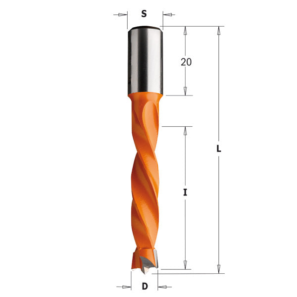 Punta ad attacco rapido per foratrici D =8mm S=10mm - CMT 309.080.11 - CSC Utensili