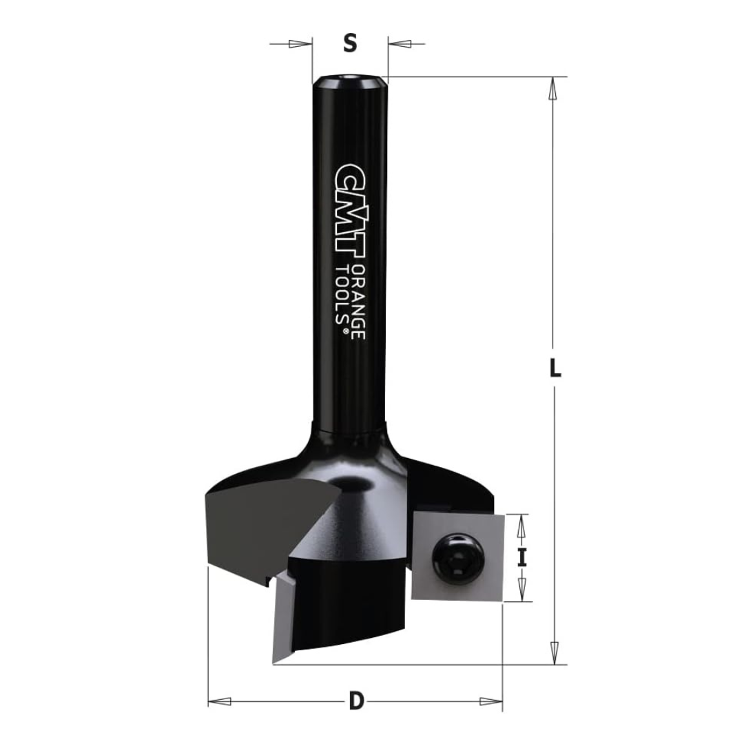 CMT 663.003.11 - Fresa per spianare D=80x12 gambo Ø20 Z=3 DX c/coltelli intercambiabili - CSC Utensili