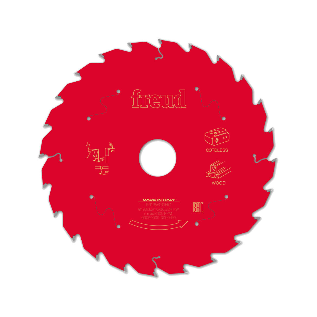FREUD LP30M014P - Lama circolare per taglio lungo e traverso vena D=190mm Z=24 - CSC Utensili