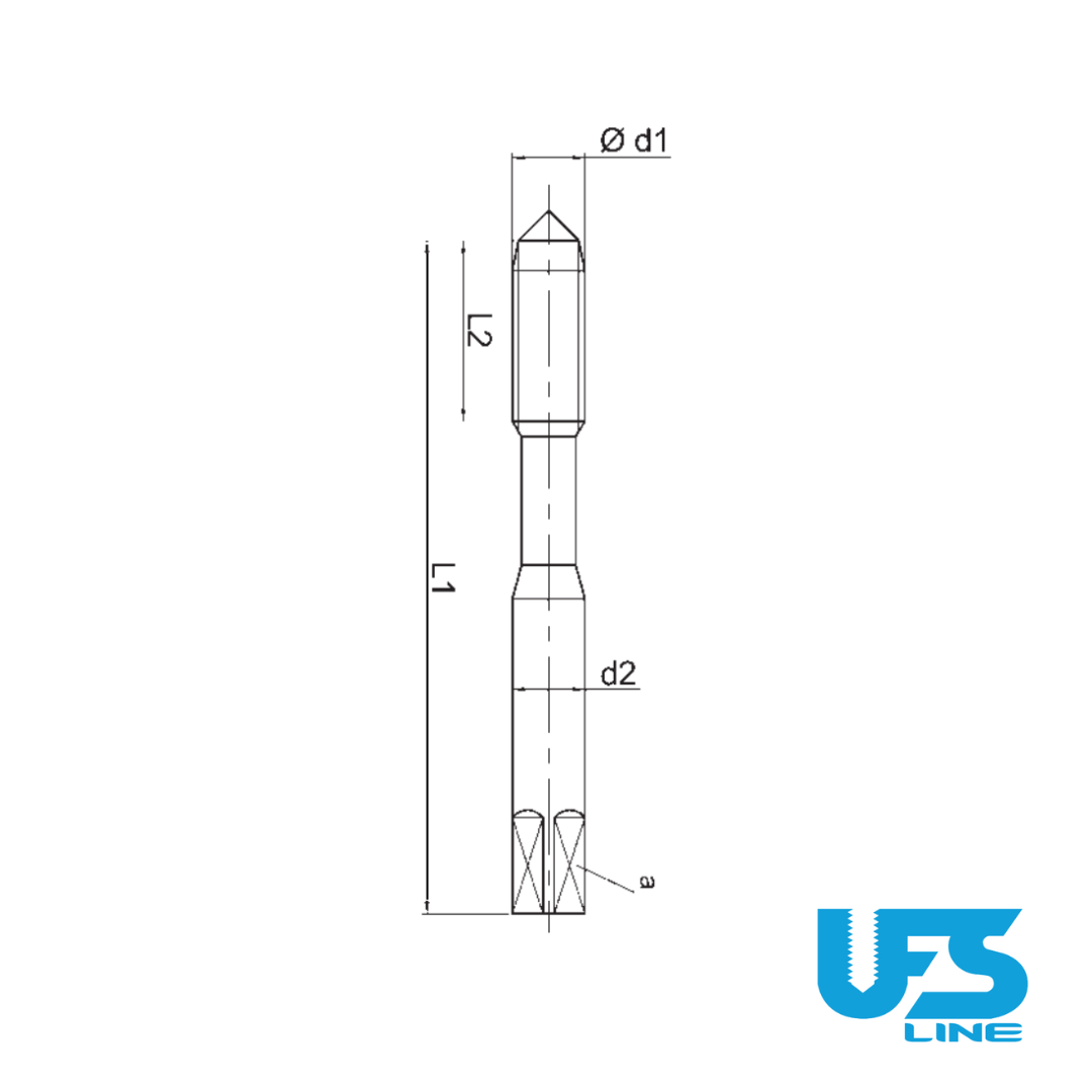Maschio a macchina M8x1mm imbocco corretto per fori passanti, HSSE rivestito - UFS 11ET24 - CSC Utensili