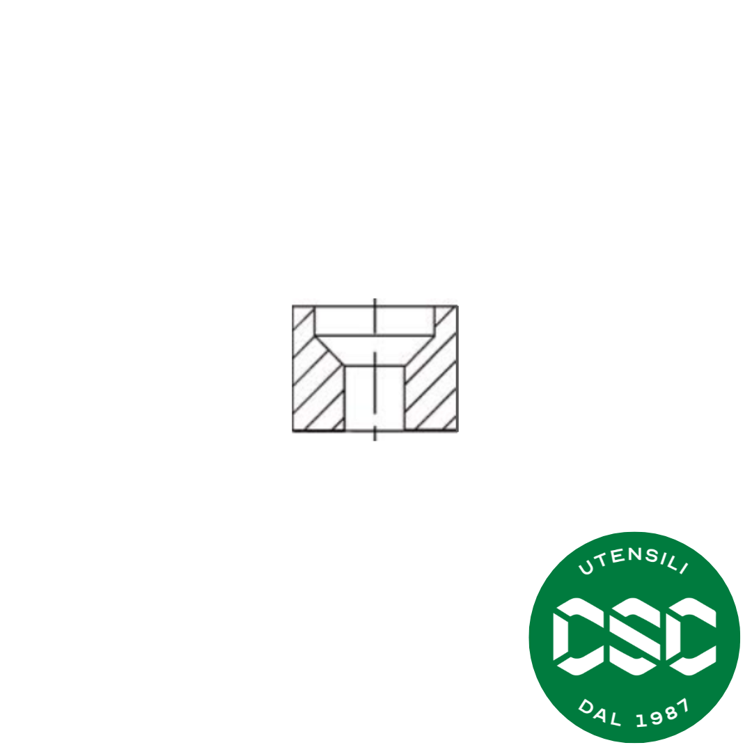 Svasatore a 3 tagli 90° DIN 335/C HSS rivestito TiN per acciai - CSC Utensili