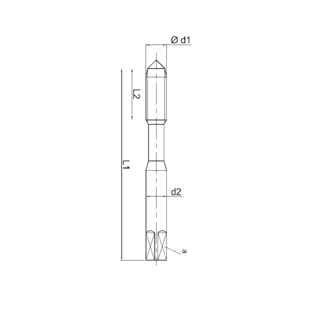 Maschio da filettare a macchina M4x0,7mm HSSE DIN 371 - Ardatz ref. 502 - CSC Utensili