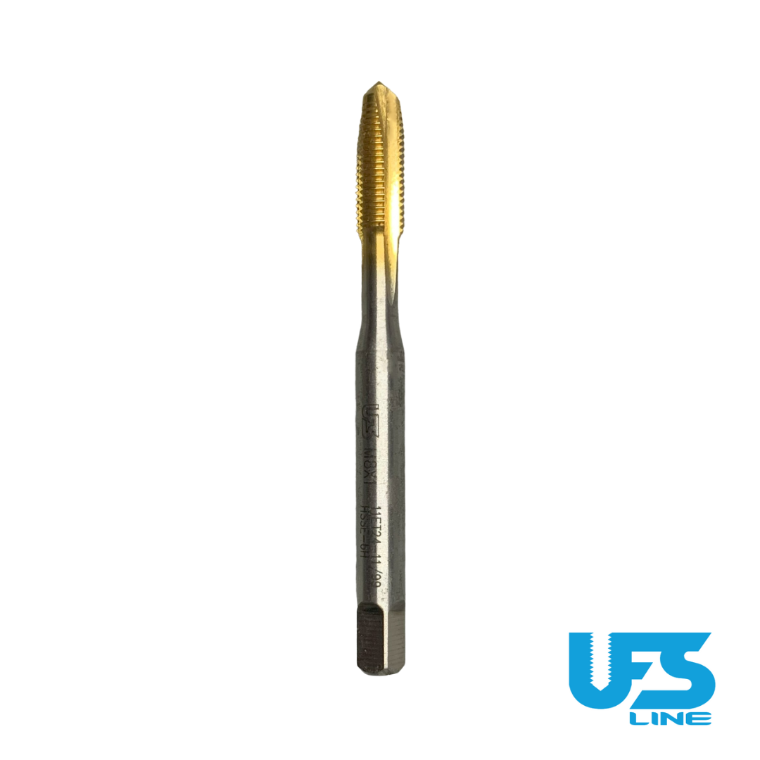 Maschio a macchina M8x1mm imbocco corretto per fori passanti, HSSE rivestito - UFS 11ET24 - CSC Utensili