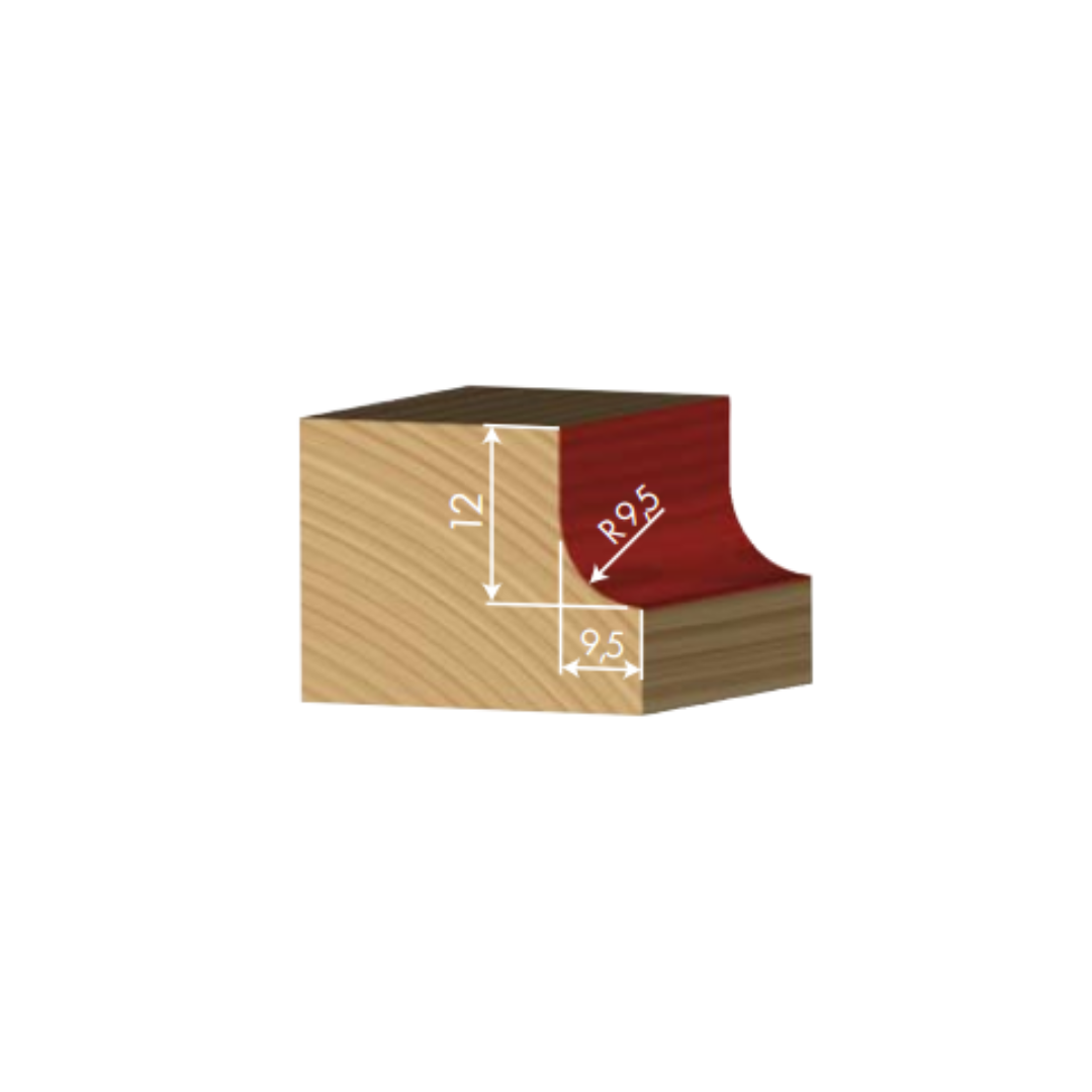 FLAI cod. PA010 317 127 - Fresa a raggio convesso D=31,75mm R1=9,52mm S=6mm - CSC Utensili