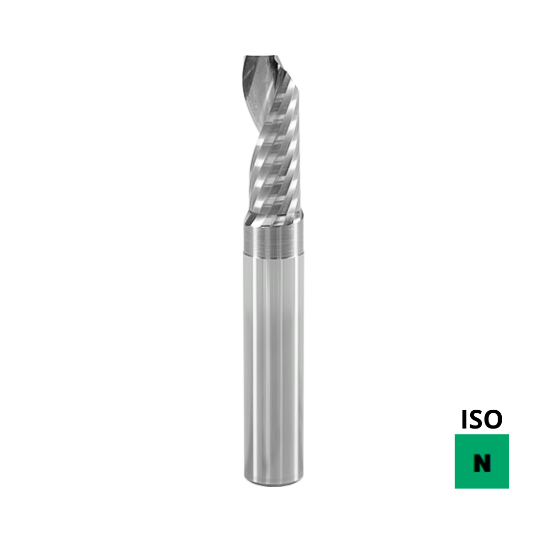 Fresa Z=1 HM per alluminio e plastiche ad elica destra, diametri da Ø3 a Ø12mm - CSC Utensili