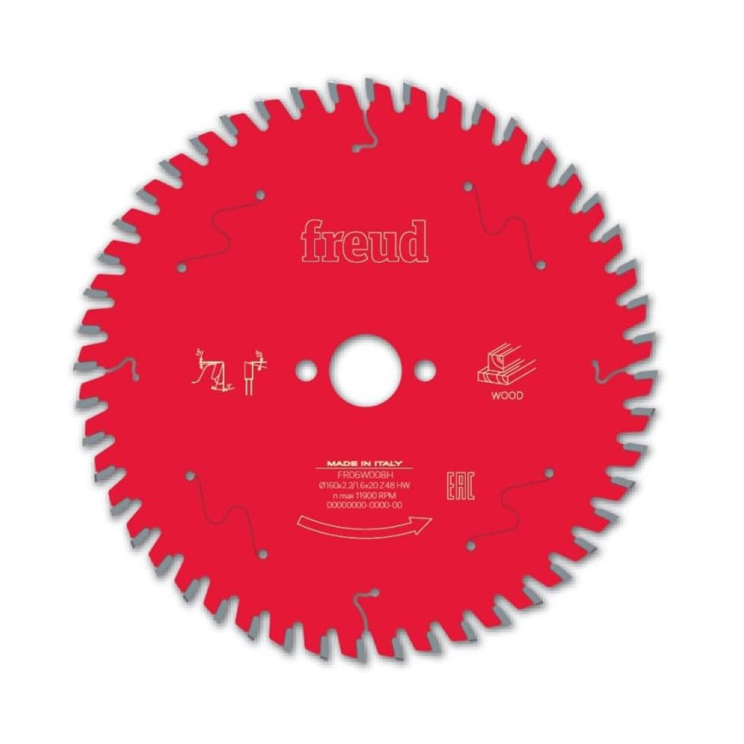 FREUD FR13W008H - Lama circolare per seghe portatili D=190mm Z=48