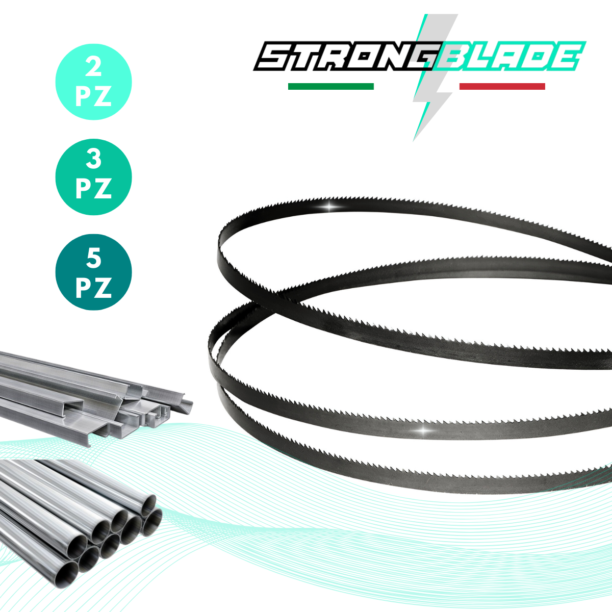 Set di Lame per Sega a nastro 1735x13x0,90mm per macchine portatili taglio metalli | STRONGBLADE - CSC Utensili