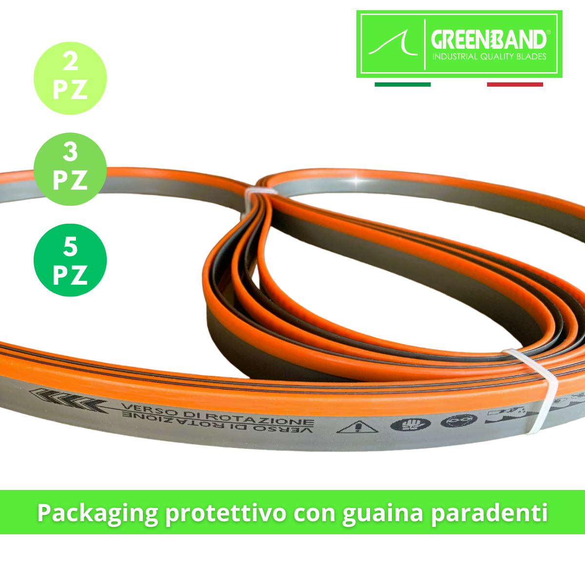 Set di Lame per Sega a nastro 2925x27x0.90mm taglio metalli: acciaio, ferro, alluminio | GREENBAND - CSC Utensili