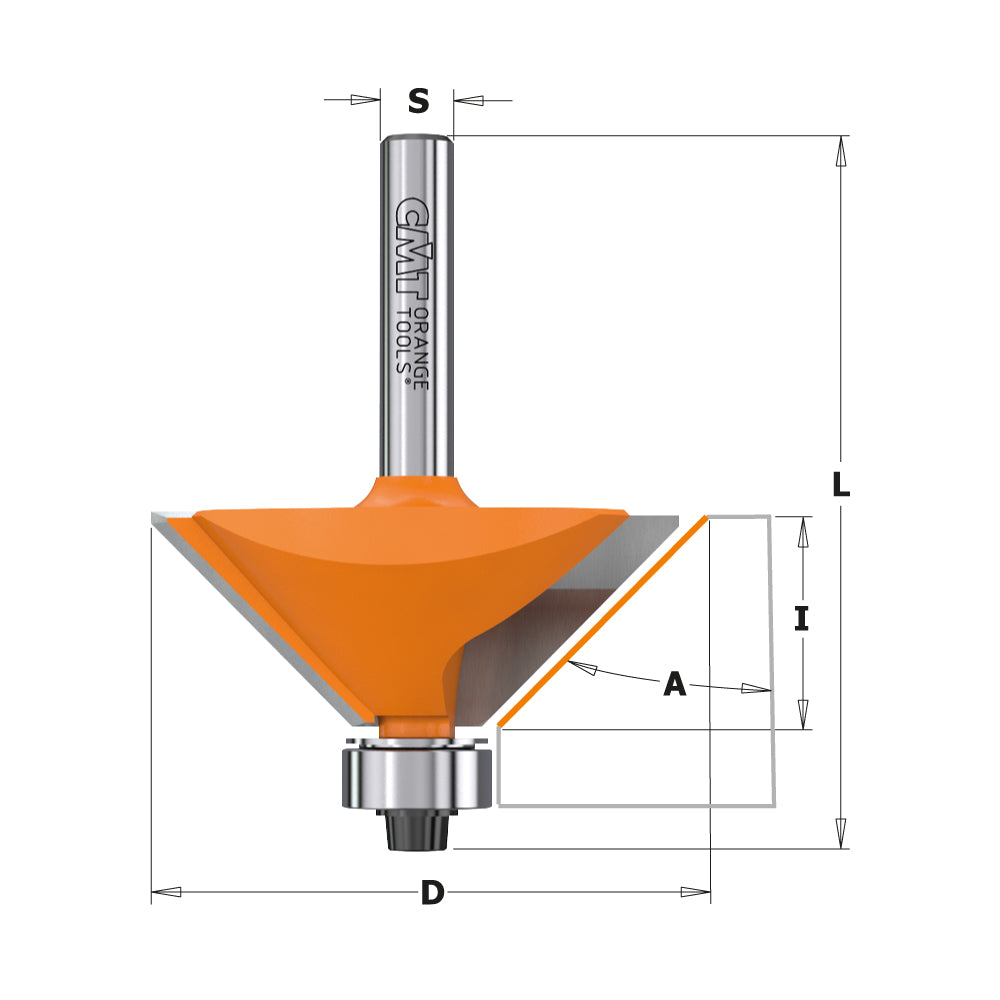 CMT 736.130.11 - Fresa per smussare D=19mm s=6mm - CSC Utensili