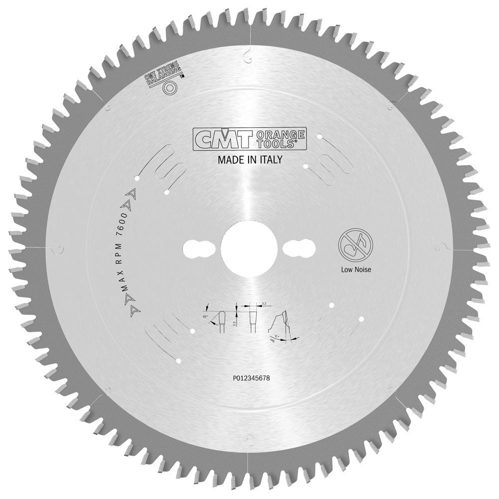 CMT 297.080.10P - Lama circolare per materiali non ferrosi, plastici e laminati D=250mm Z=80 - CSC Utensili