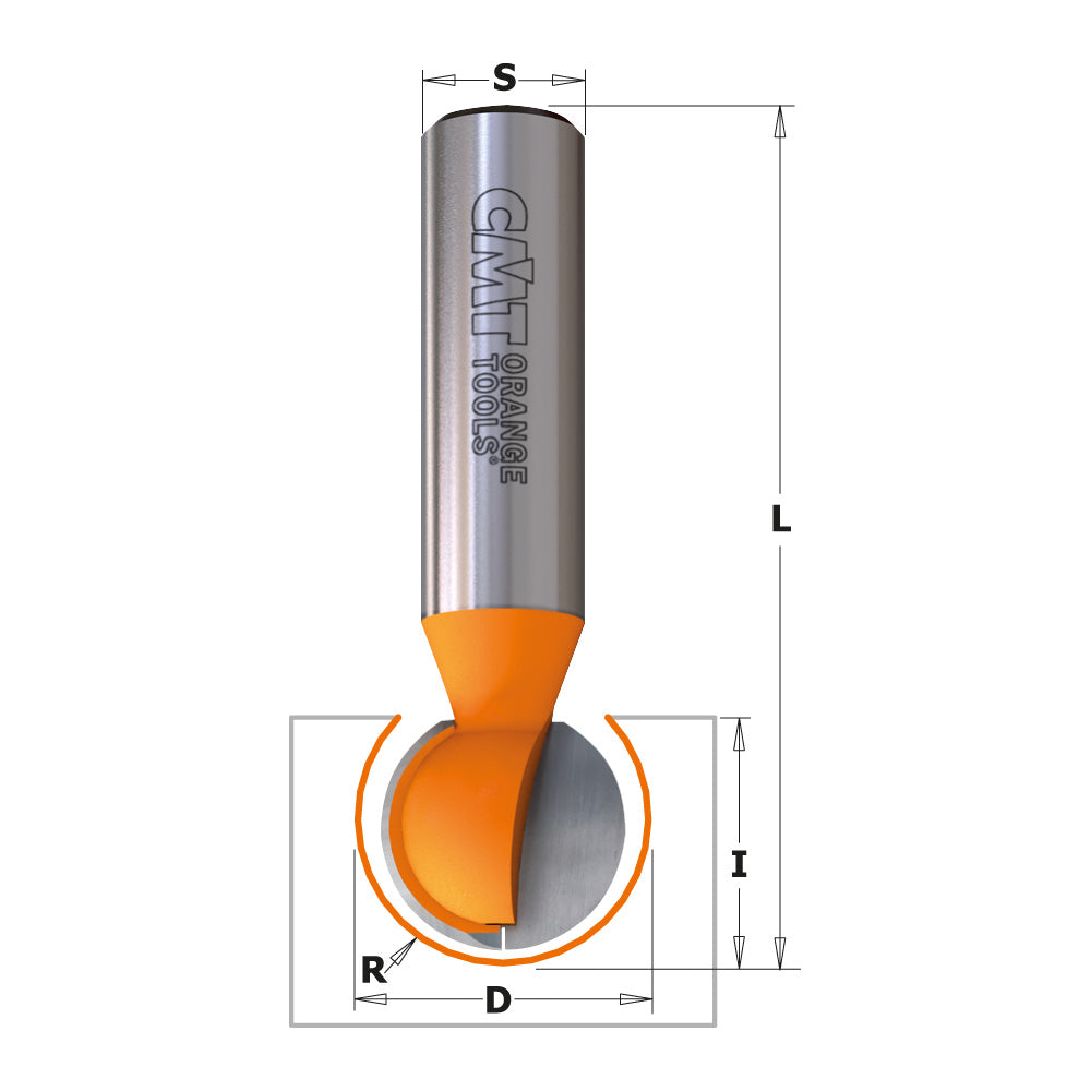 CMT 968.158.11 - Fresa a sfera D=15,88mm R=7,94 s=8mm - CSC Utensili