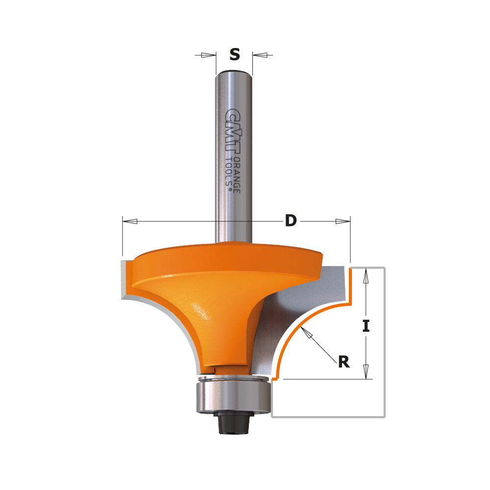CMT 939.187.11 - Fresa a raggio concavo D=18,7mm R=3mm s=8mm - CSC Utensili