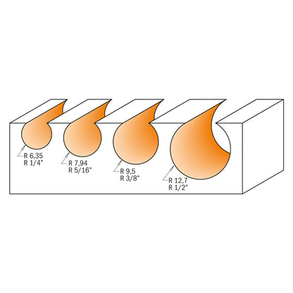 CMT 968.158.11 - Fresa a sfera D=15,88mm R=7,94 s=8mm - CSC Utensili