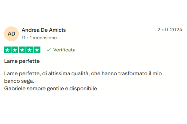 Recensione cliente