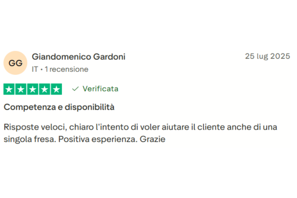 Recensione cliente