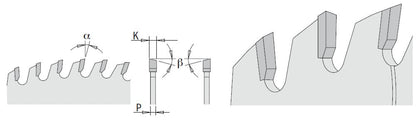 CMT 285.060.10M - Lama sega circolare D=250mm Z=60 per taglio traverso vena - CSC Utensili