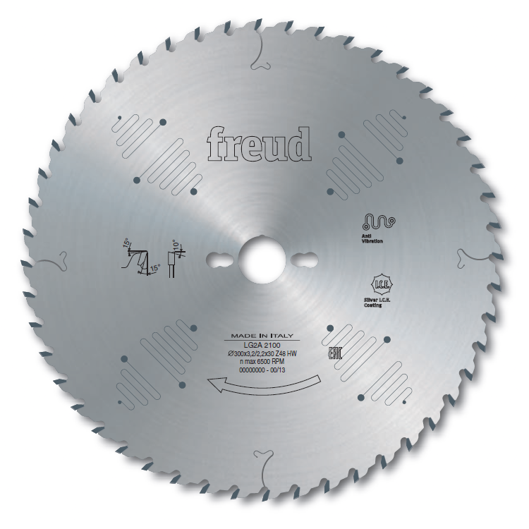 FREUD LG2A - Lama circolare per taglio lungo e traverso vena D=300mm Z=48 - CSC Utensili