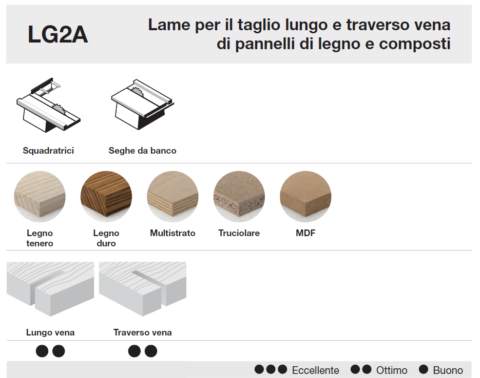 FREUD LG2B - Lama circolare per taglio lungo e traverso vena D=250mm Z=60 - CSC Utensili